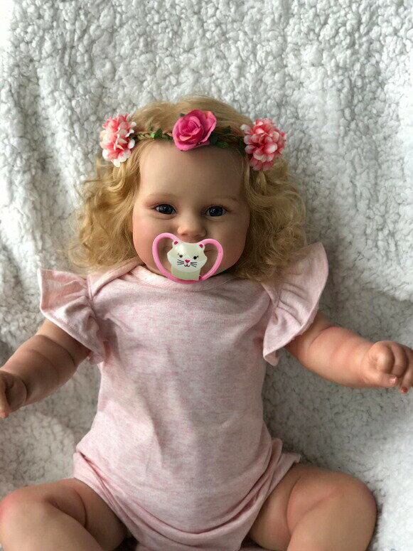  Ԃl` V  V  A l` Ԃ Anano Dolls Maddie Silicone 20 Inch 50cm Cute Real Life Baby Girl Realsitic Weighted Newborn Baby Doll Toy Set ysAiz