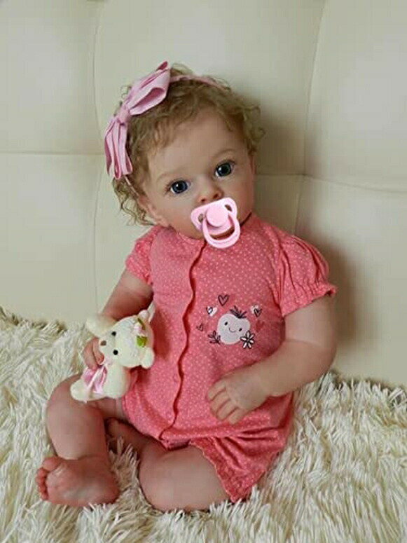  Ԃl` V  V  A l` Ԃ Angelbaby Realistic Baby Girl Dolls 24inch Pretty Silicone Real Toddler Dolls Life Life Soft Cloth Body Newborn Bebe Child wi ysAiz