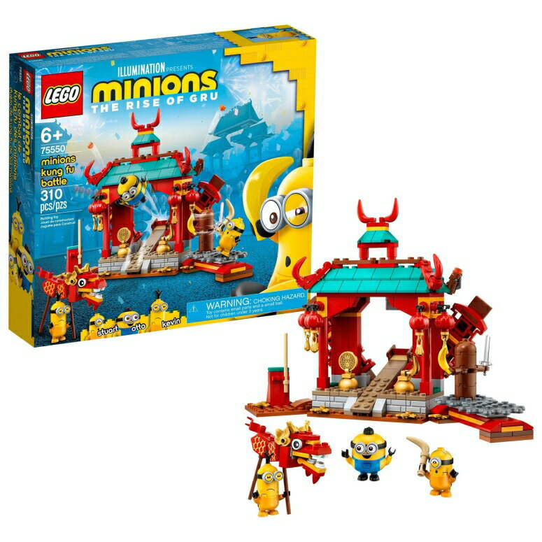 ミニオンズ フィーバー ライズオブグルー 2022 ミニオン おもちゃ LEGO Minions: The Rise of Gru: Minions Kung Fu Battle (75550) Toy Temple Building Set for Kids, a Great Present for Kids Who Love Minions, Kevin and Stuart Minion Toy Fi 【並行輸入品】