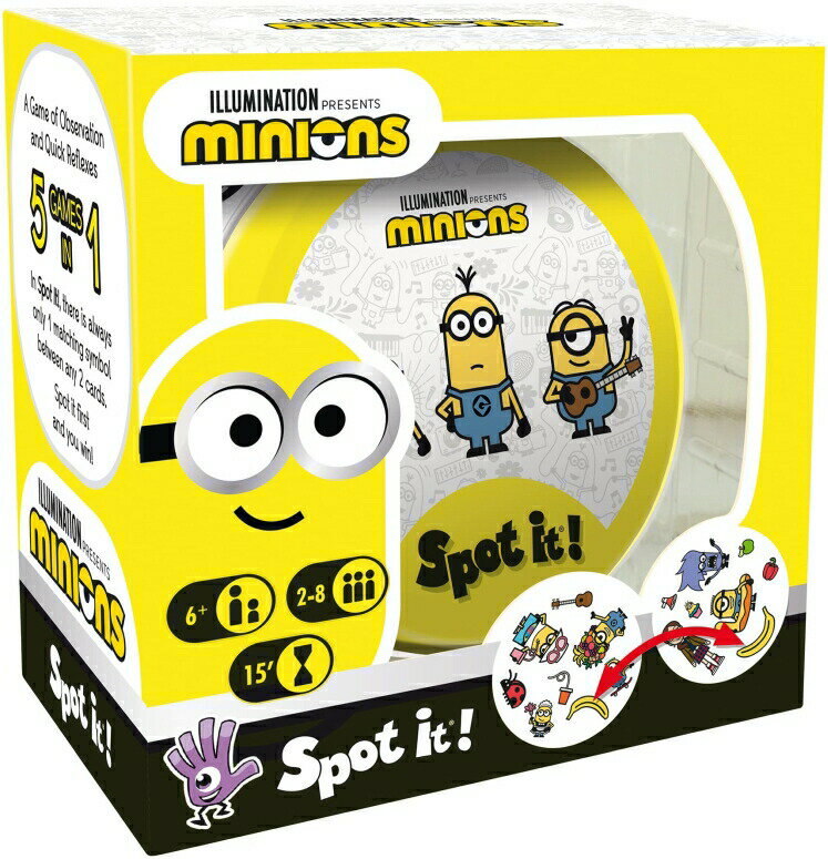 楽天MJ-MARKETミニオンズ おもちゃ Spot It! Minions Card Game | Game for Kids | Age 6+ | 2 to 8 Players | Average Playtime 15 Minutes | Made by Zygomatic, Various （SP271） 【並行輸入品】