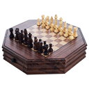 チェスセット Octagonal Chess and Checkers Set 【並行輸入品】