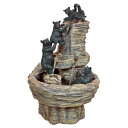 ガーデン 噴水 インテリア噴水 置き型 噴水 滝のオブジェ ウォーターフォールファウンテン Water Fountain - Rocky Mountain Splash Black Bears Garden Decor Fountain - Outdoor Water Feature 【並行輸入品】