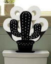 サボテンのトイレットペーパーホルダー おしゃれ インテリア ペーパーホルダー トイレットペーパー スタンド Funny Cactus Toilet Paper Holder, Black Bathroom Toilet Paper Roll Holder Stand, Farmhouse Bathroom Space Save Art Decor Floor To 【並行輸入品】