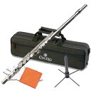 Cecilio クローズドホール Cフルート ニッケルメッキ Cecilio Closed Hole C Flute - Musical Instrument, Kids Beginner/Intermediate Flute in Band & Orchestra, Nickel 【並行輸入品】