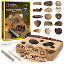 ナショナルジオグラフィック 化石発掘セット NATIONAL GEOGRAPHIC Mega Fossil Dig Kit - Excavate 15 Prehistoric Fossils Including Dinosaur Bones Shark Teeth, Educational Toys, Great Science Kit Gift for Girls and Boys (Amazon Exclus 【並行輸入品】