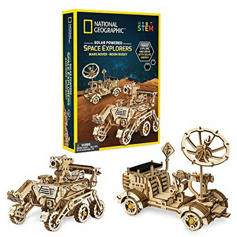 ナショナルジオグラフィック ソーラー モデル キット NATIONAL GEOGRAPHIC Solar Model Kit ? Build 2 Solar Powered Wooden 3D Puzzle Models of Real NASA Space Explorers, Craft Kits are a Great Gift for Girls and Boys, an AMAZON EXCLUSI 【並行輸入品】