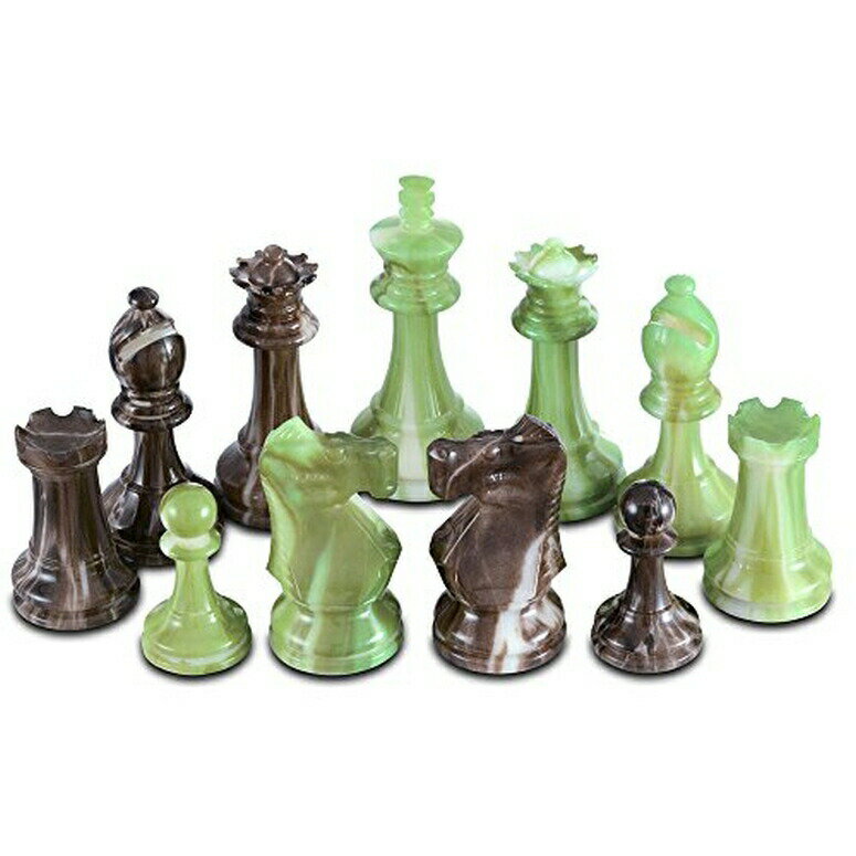 2つの余分なクイーン（合計34個）の重い加重チェスピースの完全なセット ※重さ:　約1.6kg ※パッケージサイズ:　約30 x 27 x 10 cm ※輸入品です。 ※説明は英語表記になります。 ※海外からの配送の為、納期に遅延が発生する場合がございます。 ※Zeus High Polymer Heavy Weighted Chess Pieces with 3.75 Inch King and Extra Queens, Pieces Only, No Board