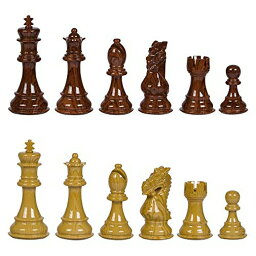 チェス コマのみ Ravilla High Polymer Weighted Chess Pieces with 3.75 Inch King and Extra Queens, Pieces Only, No Board 【並行輸入品】