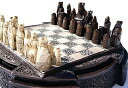 チェスセット Masters Traditional Games Isle of Lewis Compact Chess Set - 9 inches, Brown Cabinet 