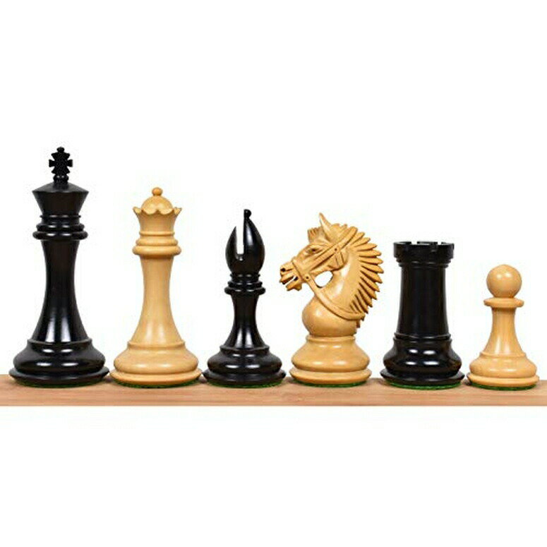 チェス コマ Royal Chess Mall American Staunton Chess Pieces Only Chess Set, Luxury Ebony and Boxwood Wooden Chess Set, 4.2-in King, Triple Weighted Chess Pieces (3.75 lbs) 【並行輸入品】