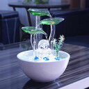 卓上 噴水 滝のオブジェ テーブルトップファウンテン インテリア噴水 Ceramic Tabletop Desktop Modern Fountain with Ball for Indoor Table Desk Office and Home Decoration 