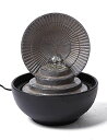   ̃IuWF e[ugbvt@Ee CeA SEINHIJO Indoor Tabletop Water Fountain Zen Cascading Feng Shui Waterfall Home Decor Table Centerpiece Relaxation Gifts with LED Lights Rolling Ball 11 inch ysAiz