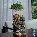 卓上 噴水 滝のオブジェ テーブルトップファウンテン インテリア噴水 GOSSI Indoor Fountain Decorative 5-Tier Rockery Tabletop Fountains with a Small Plastic Pot to Grow The Plant by Yourself(Auto Watering)(22021) 