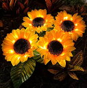 フラワー ガーデンライトLEDソーラーライト ソーラーパワー BLUEGUAN 4 Packs Solar Garden Lights, Solar Lights Outdoor Waterproof, Automatic Charging Sunflower Solar Flower Lights, Garden Solar Lights Decorative for Courtyards, Backya 【並行輸入品】