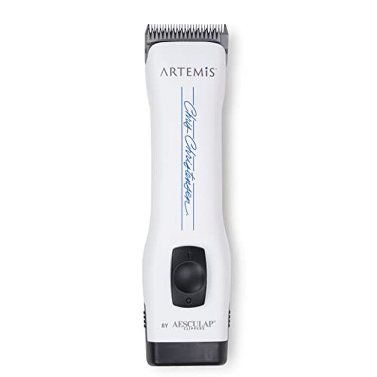 ペット バリカン 犬 Chris Christensen Artemis Dog Clipper, Cordless Grooming, 10 Blade, Runs Quiet 63 db, Lightweight 0.84 lbs, 4-Hours Run Time Lithuim Ion Battery, Made in Germany, White 【並行輸入品】