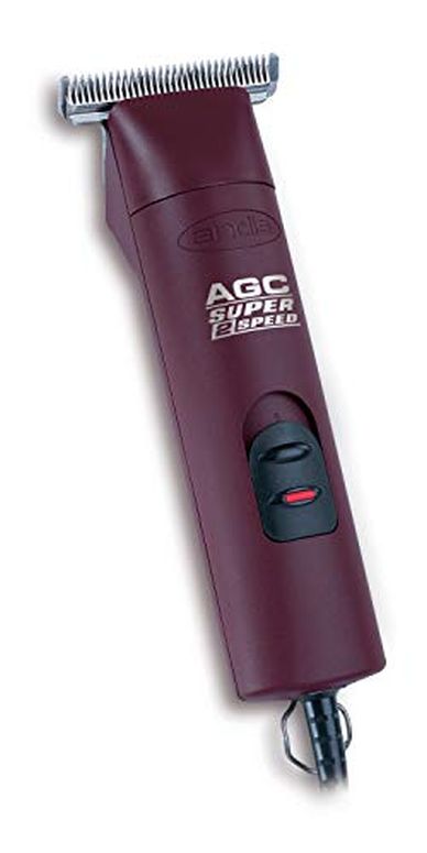 ƒ{poJ n Andis 23330 Professional AGC Super 2-Speed Horse Clipper with Detachable Blade - Cool & Quiet Running Design - Includes Ultra Edge Size T-84 Blade for Complete Horse Grooming - Burgundy ysAiz