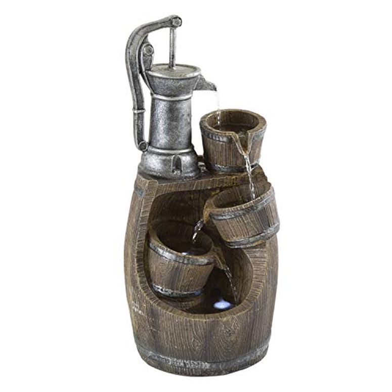 ǥ ʮ ƥꥢʮ ֤ ʮ Υ֥ եեƥ Pure Garden 50-LG1214 Old Fashion Hand Pump Fountain, Silver ¹͢ʡ