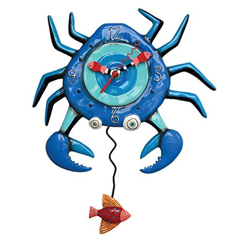 アレン デザイン 振り子時計 青いカニ Allen Designs Blue Crab Pendulum Clock 【並行輸入品】