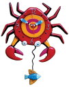 アレン デザイン 振り子時計 赤いカニ Allen Designs Crabby Pendulum Clock 【並行輸入品】