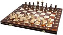 チェスセット Handmade European Wooden Chess Set with 16 Inch Board and Hand Carved Che...