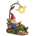 ガーデンライトLEDソーラーライト ソーラーパワー TERESA S COLLECTIONS Garden Gnomes Statues Decorations for Yard with Solar Lights Large Cute Gnome Reading Book Garden Sculptures Gi…