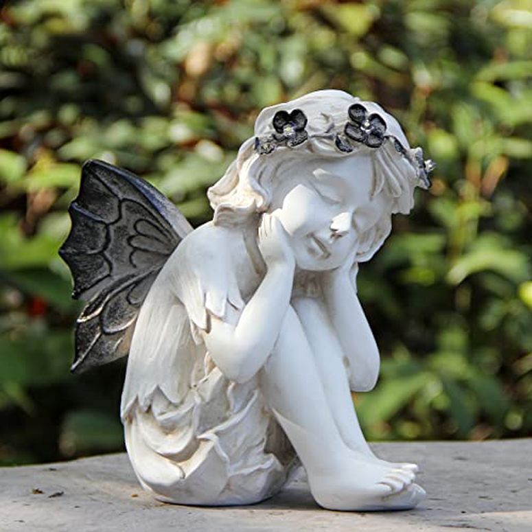 ガーデンライトLEDソーラーライト ソーラーパワー Leekung Angel staue for Garden Decor,Garden Sculptures & Statues with Solar Powered Lights for Patio Yard Porch Lawn Outdoor Decor,Angel Figurines and Statues Home Decoration Spiritual 【並行輸入品】