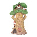 ガーデンライトLEDソーラーライト ソーラーパワー Ovewios Garden Gnome Statues with Solar Lights - 12.8 Inches Tall Resin Treehouse Figurine wtih Gnomes, Fairy House Lawn Ornaments for Outdoor Patio Yard Decoration 【並行輸入品】