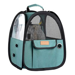 インコ 小鳥 バード トラベルキャリアー Akinerri Birds Travel Carrier, Small Bird Travel Bag, Transparent Breathable Travel Cage Bird Parrot Carrier, Include Perch and Bottom Tray 【並行輸入品】