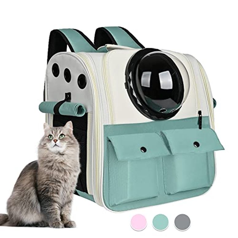 インコ 小鳥 バード トラベルキャリアー Top tasta Cat Backpack Carrier, Airline Approved, Ventilated Design, Breathable Mesh for Small Cats and Dogs for Hiking and Camping, Carry Up to 25 Pounds (Blue Upgrade) 【並行輸入品】