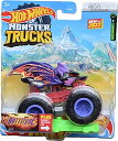 ホットウィール モンスタートラック Hot Wheels 2022 - Monster Trucks - Battitude - with Connect and Cash car #41/75 - Ships Bubble Wrapped in a Box 【並行輸入品】