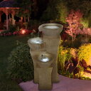 ガーデン 噴水 インテリア噴水 置き型 噴水 滝のオブジェ ウォーターフォールファウンテン Go Yard Cascade Bowls Fountain wit...