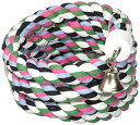 CR  o[h gxLA[ A&E Cage Company 001348 Happy Beaks Cotton Rope Boing with Bell Bird Toy Multi-Colored, 1.25X97 in, X-Large (HB556) ysAiz