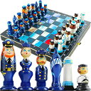 チェスセット Russian Navy Fleet Themed Chess Set - Wooden Chess Pieces Matryoshka Dolls - Family Board Games - Unique Chess Set - Couples Games - Chess Gifts 【並行輸入品】