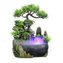 卓上 噴水 滝のオブジェ テーブルトップファウンテン インテリア噴水 Rockery Stream Tabletop Fountain, Zen Meditation Indoor Waterfall Feature with Automatic Pump and Switch, Desktop Fountain for Home Office Bedroom Decoration 【並行輸入品】