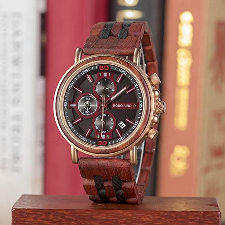 ボボバード BOBO BIRD ウッドウォッチ 木製腕時計 男性用 腕時計 メンズ ウォッチ ブラック KS18-7 【並行輸入品】