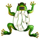 ガーデンライトLEDソーラーライト ソーラーパワー BVLFOOK Metal Frog Solar Lighted Wall Art D?cor, Outdoor Frog Garden D?cor, Frog Yard Art Frog Sculpture Lamp for Fence Patio 【並行輸入品】