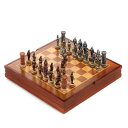 チェスセット Vonset 11 Inches Handmade Chess Set Medieval Knights Theme Resin Chess Pieces and Solid Wooden Chess Board with Storage Gift for Birthday Thanksgiving Christmas for Adults Family Game 2 Players 【並行輸入品】