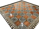 チェスセット Chess Board Inlaid Mother of Pearl Egyptian Handmade (16.8 inch m07) 【並行輸...