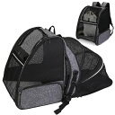 インコ 小鳥 バード トラベルキャリアー Cat Carrier Expandable Backpack, Airline Approved Pet Carriers for Small Dogs, Large Cat Bag Carrier, Foldable Collapsible Travel Bookbag for Carrying Cats Puppy Kitten Bunny Bird Chicken (Blac 【並行輸入品】