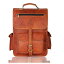 インコ 小鳥 バード トラベルキャリアー Brown Leather Rucksack by Leather Native ? Vintage Backpack for 15 Inch Laptops and iPads ? Waterproof and Handmade for Men and Women 【並行輸入品】