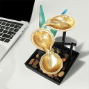 卓上 噴水 滝のオブジェ テーブルトップファウンテン インテリア噴水 Indoor Tabletop Water Fountain, 3 Tier Lotus Leaf Desktop Fountain with ON/Off Switch and Natural River Rocks, Zen Relaxation for Office Living Room Bedroom D cor (B)