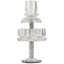 卓上 噴水 滝のオブジェ テーブルトップファウンテン インテリア噴水 BOKER-TOV SHALOM Crystal Kiddush Cup Fountain - Wine Fountain Kiddush Cup Set for Shabbat, Havdalah, Passover - Judaica Shabbos and Holiday Gift (Silver Gemstones)