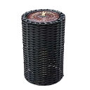 K[f  CeA u^  ̃IuWF EH[^[tH[t@Ee Sunnydaze Cylinder Indoor/Outdoor Water Fountain - 20.5-Inch - with Plastic Wicker Design and LED Lights