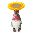 ガーデンライトLEDソーラーライト ソーラーパワー MUMTOP Garden Gnome Statue with Sunflower Bird Bath Outdoor Decor, Gnome Birdbaths Bird Feeder with Solar LED Light Waterproof Garden Sculpture for Yard Garden Lawn Outdoor Decorations