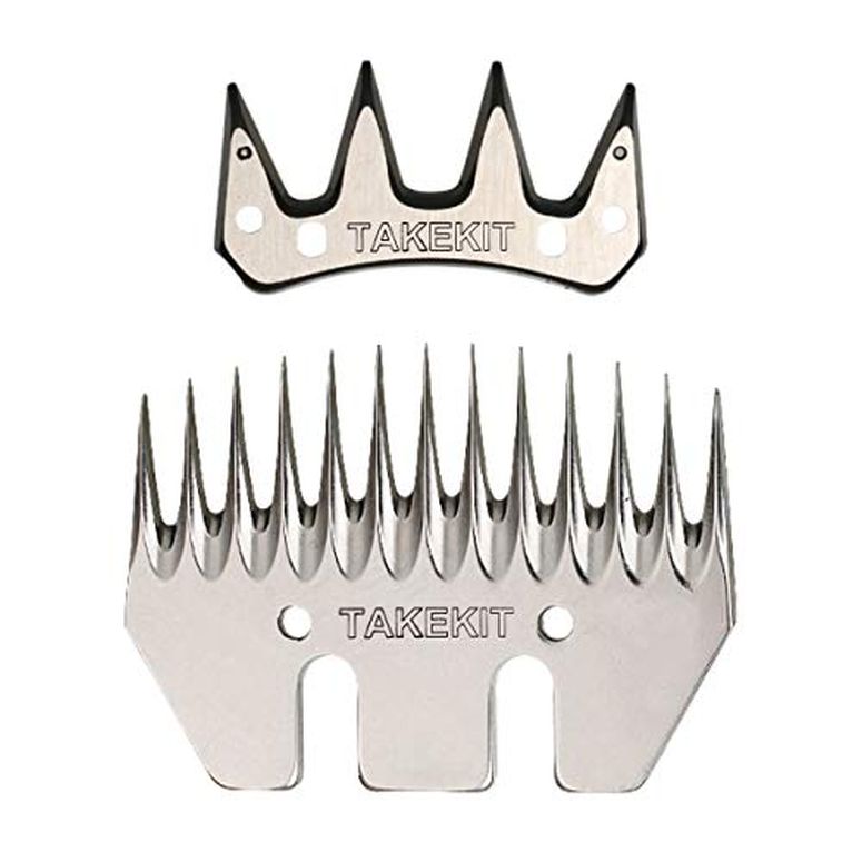 家畜用バリカン 羊 TAKEKIT Sheep Shears Wool Clippers Universal Replacement Blades, Shearing Comb and Cutter Blade Set, Stainless Steel Straight 13-Teeth 【並行輸入品】