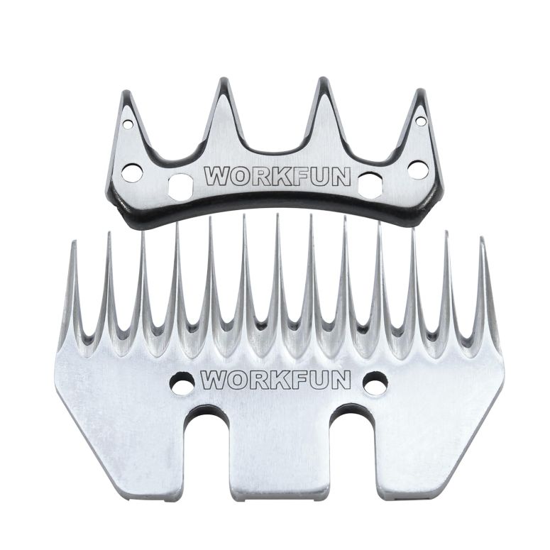 ƒ{poJ r Sheep Clipper Replacement Blades with Most Brands of Sheep Shears on the Market for Grooming Sheep,Goats, Lambs, Llamas, Alpacas,Includes 1pc 13 Teeth Comb Blade and 4 Teeth Moving Replacement Cutter ysAiz