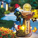 ガーデンライトLEDソーラーライト ソーラーパワー Binqiuu Garden Gnome Statue,Solar Garden Gnomes Outdoor Decor with LED Light Magic Ball, Funny Garden Gnomes, for Patio Lawn Porch Decorations-Ideal Gifts for Women/Mom/Grandma 【並行輸入品】