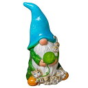 ガーデンライトLEDソーラーライト ソーラーパワー FLJZCZM Garden Statues Gnomes Decor, 10 039 039 Gnome Cat Figurine Holding Ball with Solar LED Lights for Outdoor Indoor Patio Yard Lawn Ornament Christmas Halloween Decorations, Blue Hat 【並行輸入品】