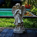 ガーデンライトLEDソーラーライト ソーラーパワー Floryden Garden Angel Figurines, Light Up Praying Angel Statues Outdoor Statue with Solar LED Lights for Patio, Lawn, Cemetary Grave Decoration, Sympathy Gift, 16.9 H 【並行輸入品】