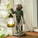 ガーデンライトLEDソーラーライト ソーラーパワー Qeeman Monkey with Solar Lights Statue-Weather Proof Resin Chimpanzee for Garden Decor Lawn Yard Art-Outdoor Figurines Sculpture Gifts for Christmas/Anniversaries/Birthday 【並行輸入品】